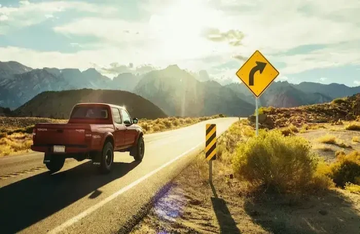  truck on highway 