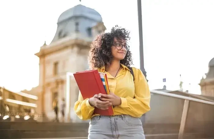  woman in college small