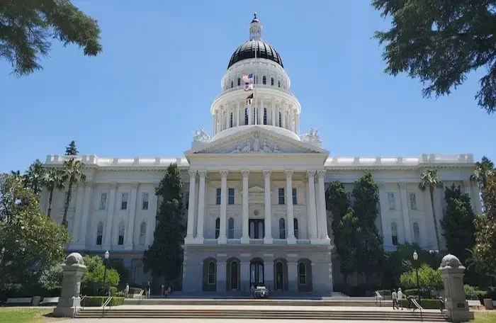  the california state capitol building under a blue clear sky small