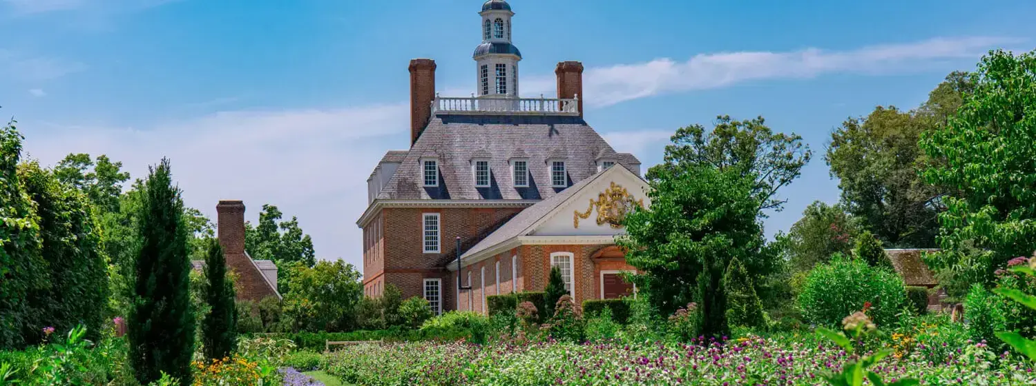 Image of Governor's Palace in Colonial Williamsburg, Virginia.
